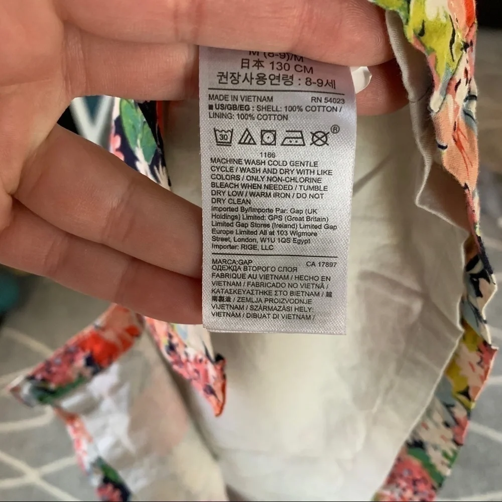Gap Kids Pink Floral Peasant Top Girls M